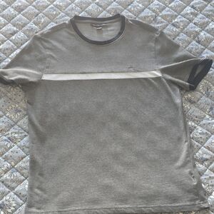 Michael Kors Charcoal and Ivory Short Sleeve Tee
